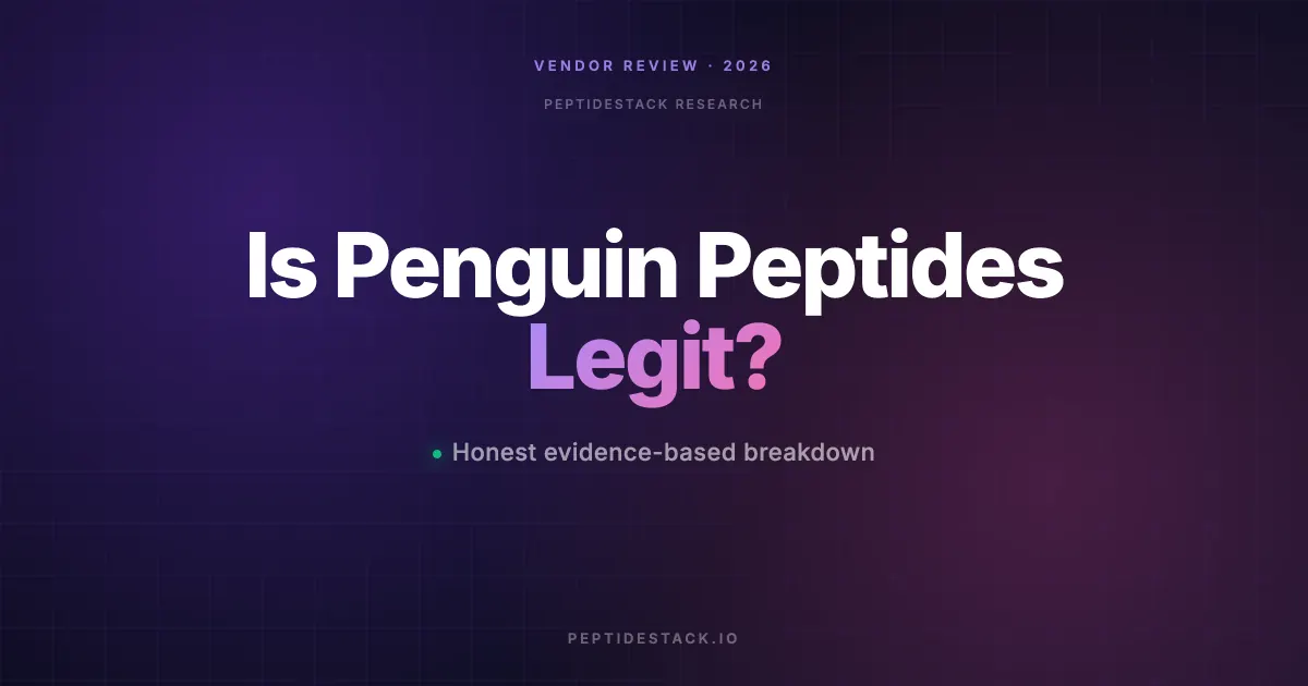 Is Penguin Peptides Legit? — PeptideStack 2026 vendor review