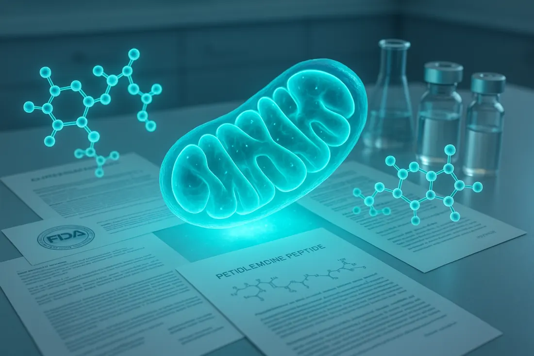 MOTS-c mitochondrial peptide molecular structure with clinical trial research documents