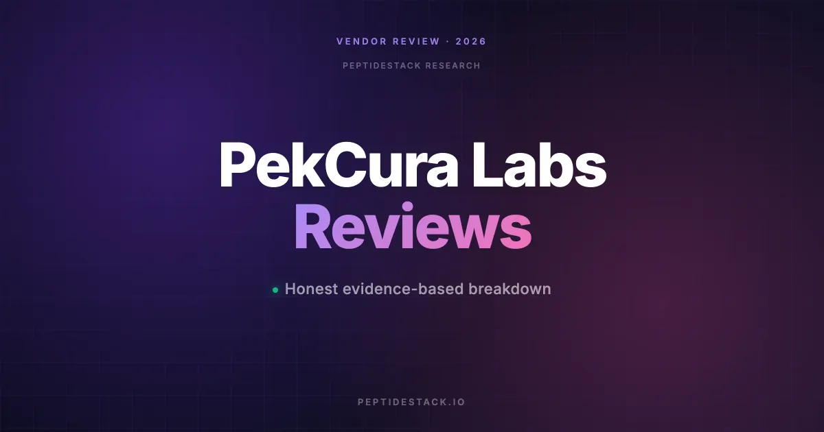 PekCura Labs Reviews 2026 — PeptideStack vendor analysis