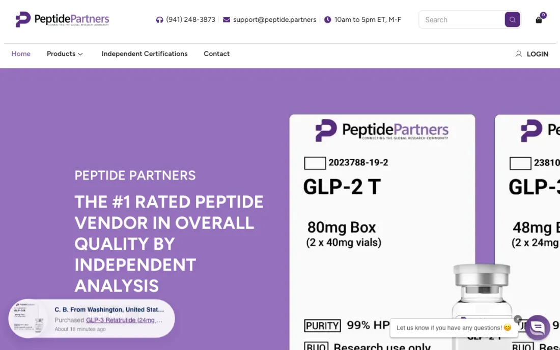 Peptide Partners Retatrutide research peptide pricing and discount code