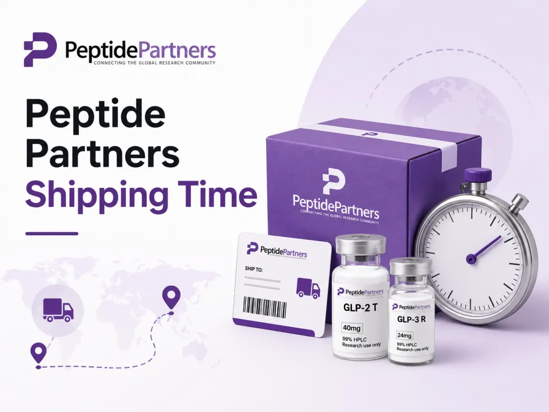 Peptide Partners shipping time, tracking, and discount code for research peptides