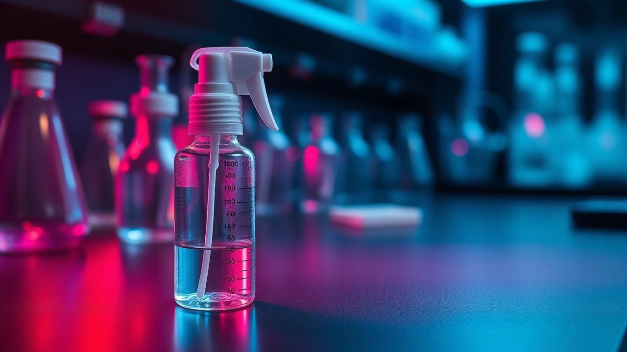 Nasal spray bottle and metered pump reference for research peptide reconstitution